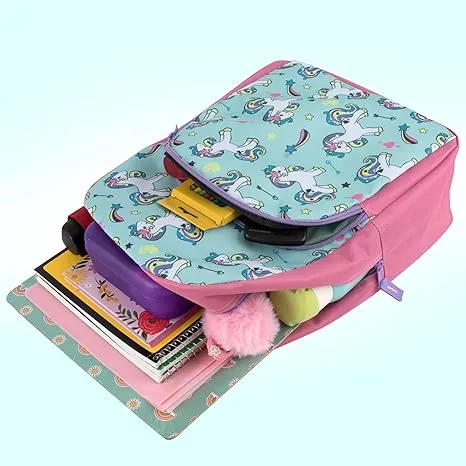 15 Inch Kids Backpacks for Boys & Girls | Preschool, Kindergarten, Elementary School Backpacks with Adjustable, Padded Straps (Upbeat Unicorns)