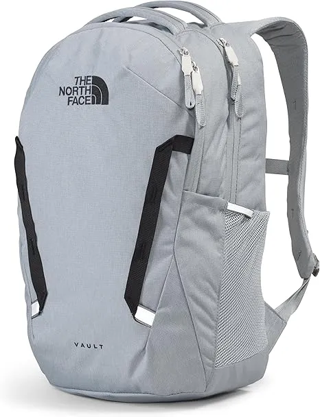 THE NORTH FACE Vault Everyday Laptop Backpack | Commuter Travel Bag with Water-Repellent Finish, Spacious Main Compartment, Mid Grey Dark Heather/TNF Black-NPF, One Size