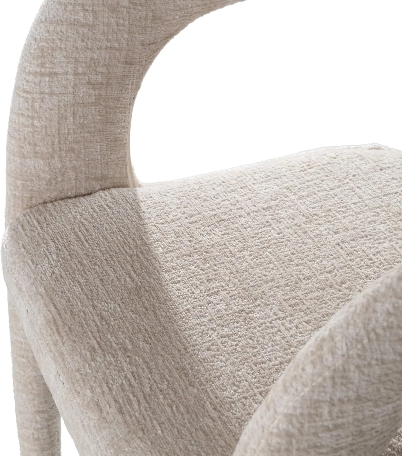 Limari Home Leoton Collection Modern Fabric Dining Chair, Light Grey