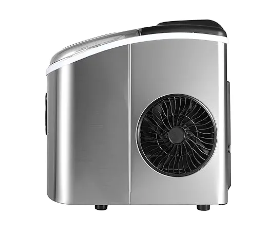 Frigidaire EFIC103-AMZ-SC Counter Top Maker with Over-Sized Ice Bucket, Stainless Steel, Self Cleaning Function, Heavy Duty, Stainless