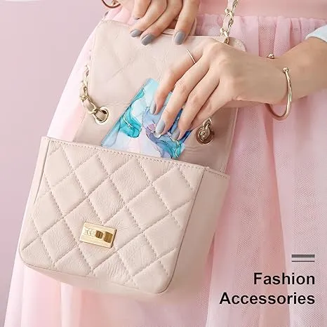 Rouidr Business Card Organizer, RFID Business Card Holder, Small Slim Leather Cards Book, Pocket Name Card Holder Wallet for Women, Colorful Ink Marble