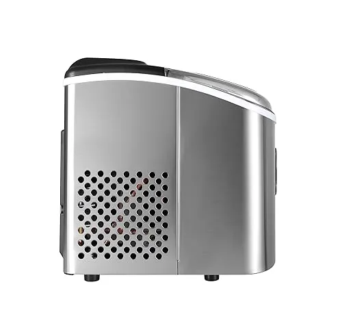 Frigidaire EFIC103-AMZ-SC Counter Top Maker with Over-Sized Ice Bucket, Stainless Steel, Self Cleaning Function, Heavy Duty, Stainless