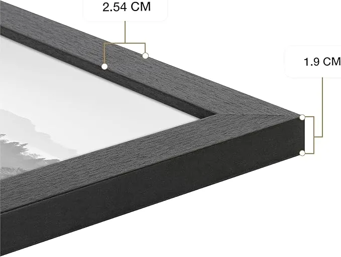 MCS Studio Gallery 16x20 Poster Frame Black Woodgrain, Vertical & Horizontal Wall Hanging Large Picture Frame for Photos, Posters & Art Prints (1-Pack)