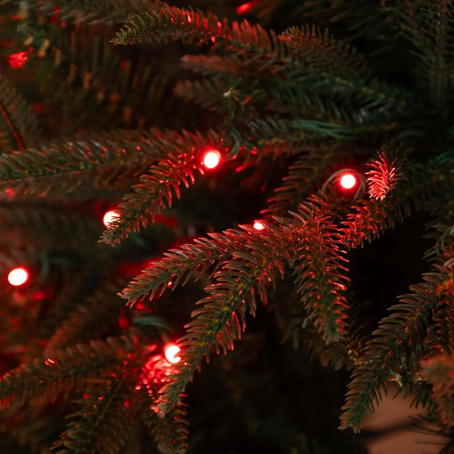 Nearly Natural 6ft. Pre-Lit Artificial Edmonton Fir Light Show Memory Shape Christmas Tree with Instant Connect Technology and 300 Color Changing LED Lights