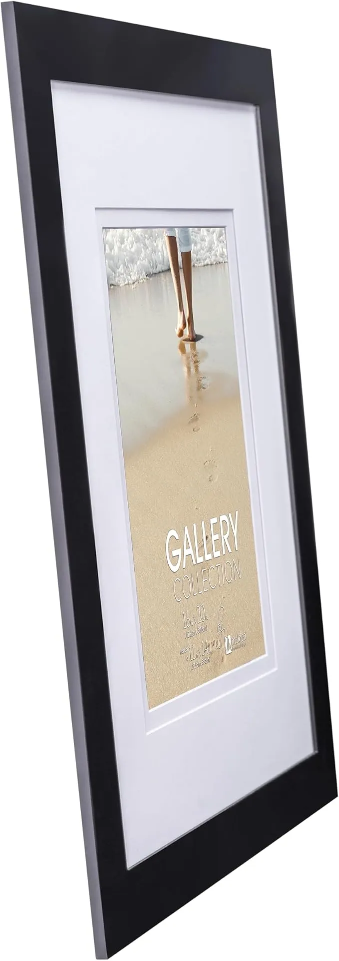 Malden 16x20 Matted Picture Frame - Made to Display Pictures 11x14 with Mat, or 16x20 without Mat -Black
