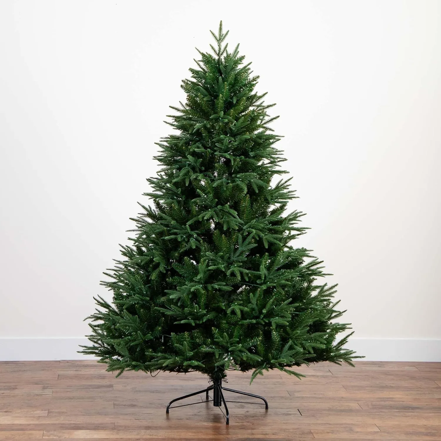 Nearly Natural 6ft. Pre-Lit Artificial Edmonton Fir Light Show Memory Shape Christmas Tree with Instant Connect Technology and 300 Color Changing LED Lights