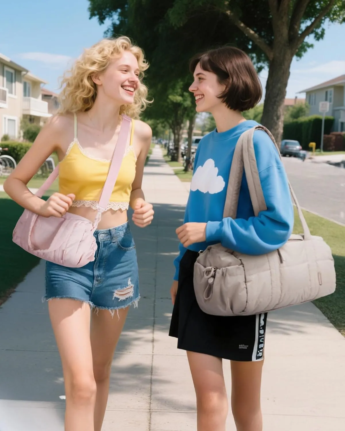 BAGSMART Reiki Mini Gym Bag for Women, Small Duffle Bag with Detachable Strap, Mini Crossbody Bags for Women, 5L Shoulder Bag(9.8 * 5.9 * 5.9 inches), Sand Brown