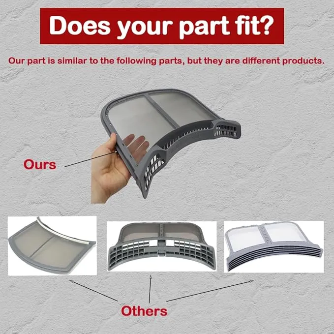 5304511512 Dryer Lint Filter Screen, fit for Electrolux Frigidaire Dryer, replace part 5304505076, 4584403, AP6260854, PS12114610, EAP12114610, Compatible with models EFME517SIW0, EFME517STT0