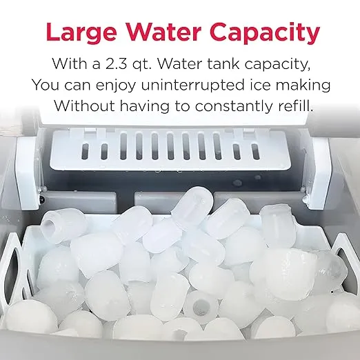 Frigidaire 26 Lbs per Day Portable Compact Maker, Ice Making Machine, Stainless, Medium