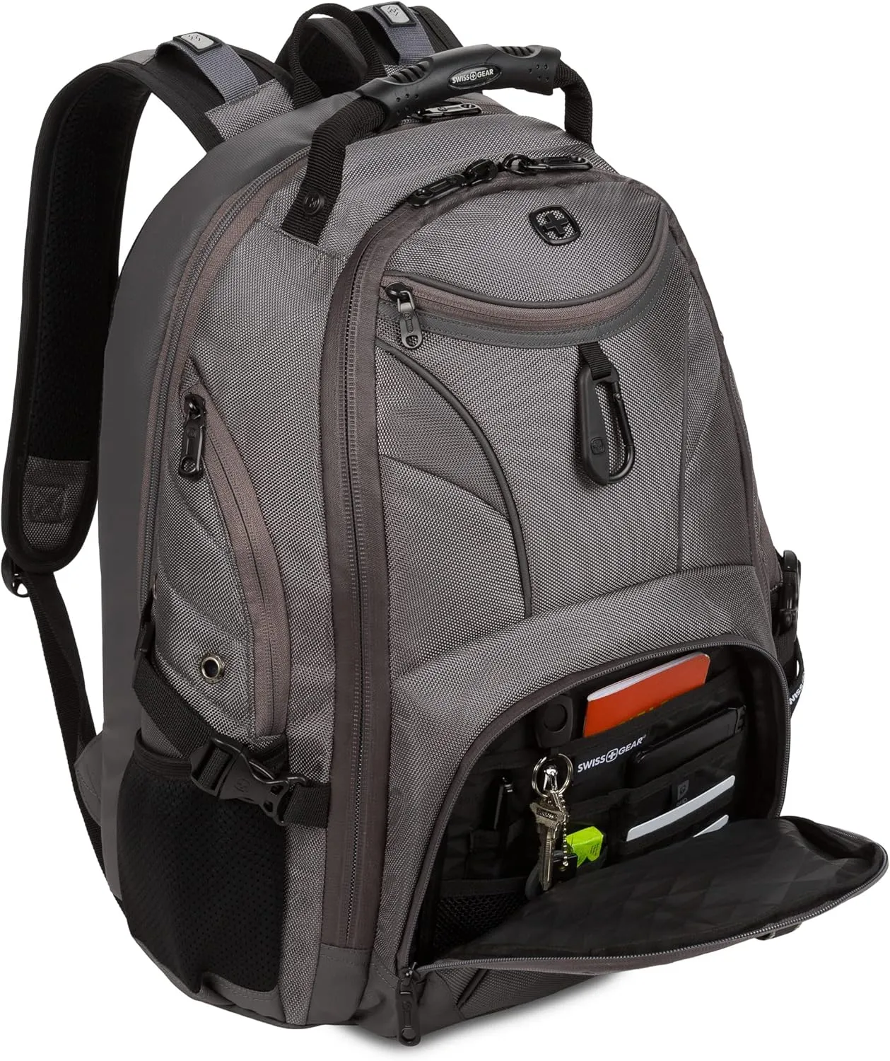 SwissGear 1900 Scansmart TSA 17 Laptop Backpack, Sting Grey Ballistic, 19-Inch