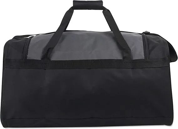 55 Liter, 24 Inch Lightweight Canvas Duffle Bags for Men & Women For Traveling, the Gym, and as Sports Equipment Bag/Organizer (Black 3)