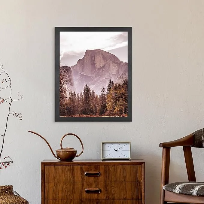 MCS Studio Gallery 16x20 Poster Frame Black Woodgrain, Vertical & Horizontal Wall Hanging Large Picture Frame for Photos, Posters & Art Prints (1-Pack)