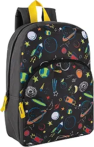 Trail maker 15 Inch Kids Backpacks for Boys & Girls | Preschool, Kindergarten, Elementary School Backpacks with Adjustable, Padded Straps (Stellar Space)