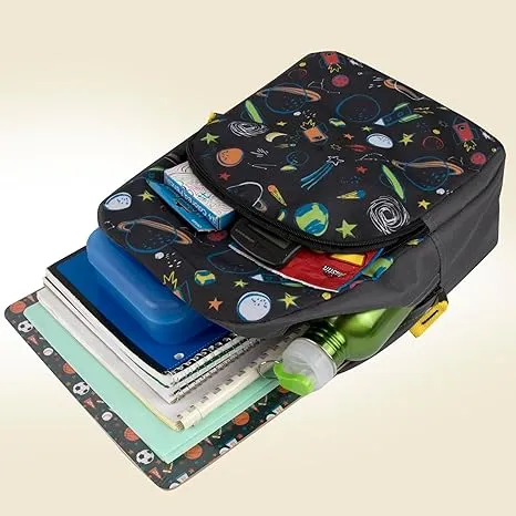 Trail maker 15 Inch Kids Backpacks for Boys & Girls | Preschool, Kindergarten, Elementary School Backpacks with Adjustable, Padded Straps (Stellar Space)