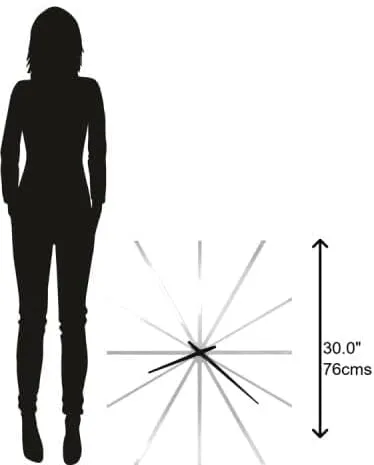 Howard Miller Hiawatha Wall Clock II 549-478 – Rectangular Oversized High-Gloss White Home Decor with Quartz Movement