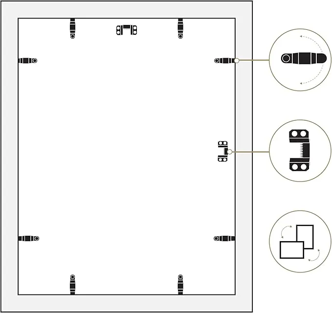 MCS Studio Gallery 16x20 Poster Frame Black Woodgrain, Vertical & Horizontal Wall Hanging Large Picture Frame for Photos, Posters & Art Prints (1-Pack)