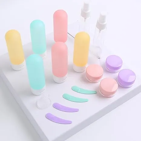 DEWSENSI 20 Pack Travel Bottles Set for Toiletries TSA Approved, Leak Proof Travel Size Containers Kit Portable Refillable Travel Accessories for Shampoo Conditioner Lotion Liquids