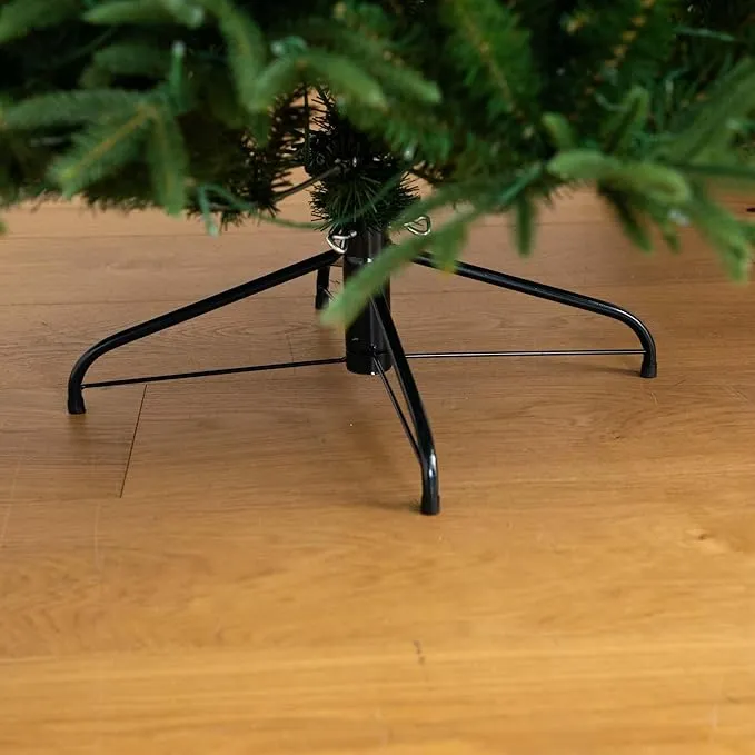 Nearly Natural 6ft. Pre-Lit Artificial Edmonton Fir Light Show Memory Shape Christmas Tree with Instant Connect Technology and 300 Color Changing LED Lights