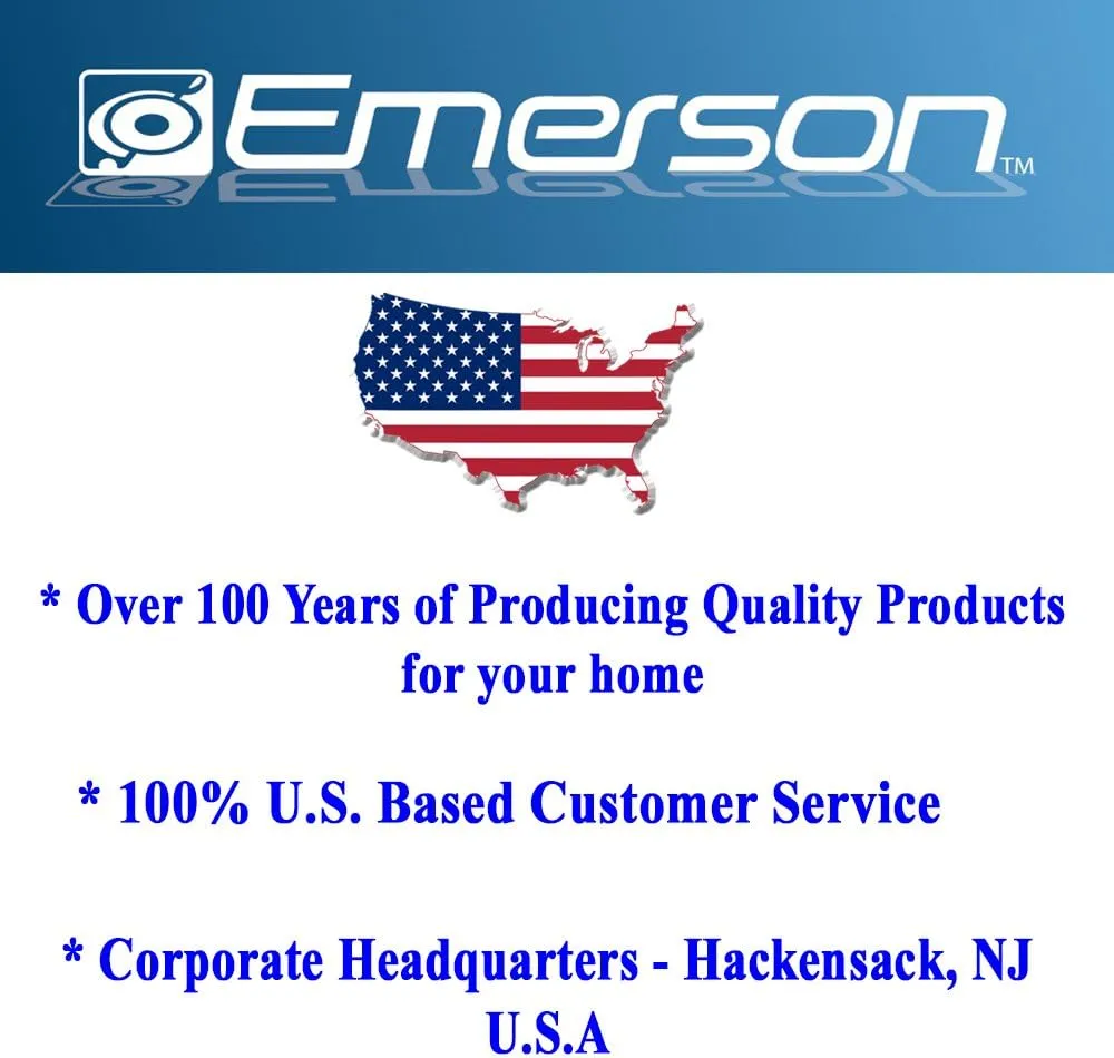 Emerson MW7302B Compact Countertop Microwave Oven with Touch Control, LED Display, 700W, 10 Power Levels, 6 Auto Menus, Glass Turntable and Child Safe Lock, 0.7 Cu., Ft. Black