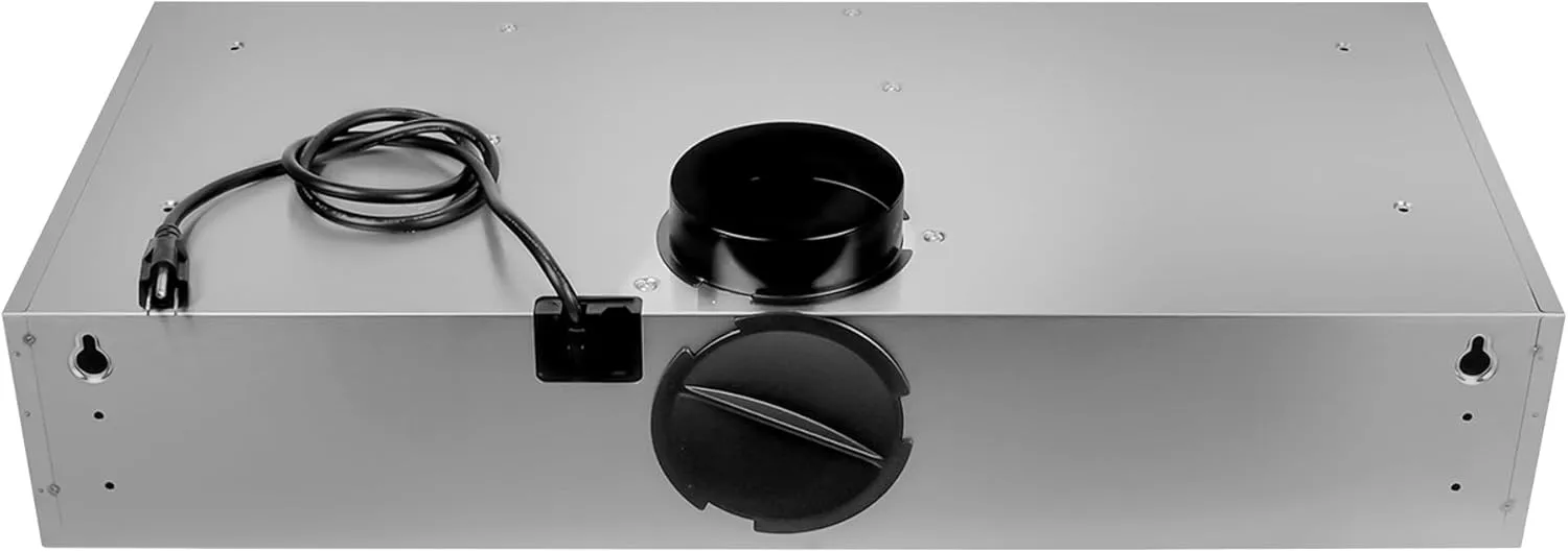 COSMO COS-5MU30 30 in. Delta Collection Ducted Under Cabinet Range Hood, Button Controls, Reusable Filters, LED Lights, Stainless Steel