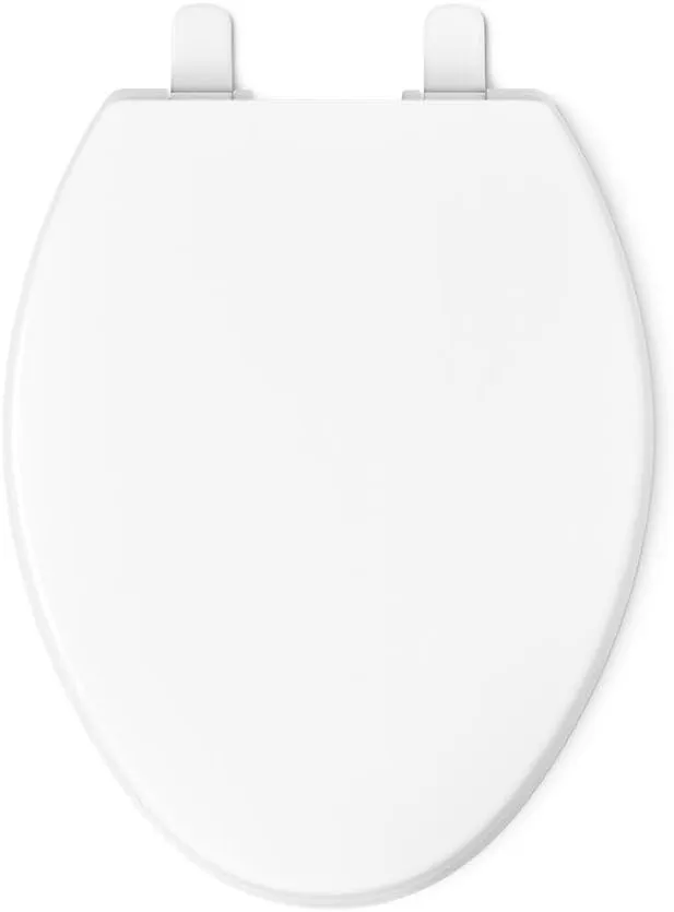 KOHLER 20110-0 Brevia, Slow Close Toilet Seat, Elongated Toilet Seat, Grip-Tight Bumpers Quick-Attach Hardware, White