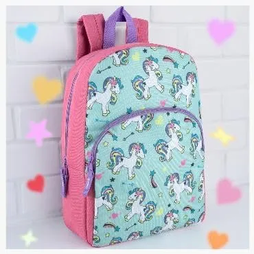 15 Inch Kids Backpacks for Boys & Girls | Preschool, Kindergarten, Elementary School Backpacks with Adjustable, Padded Straps (Upbeat Unicorns)